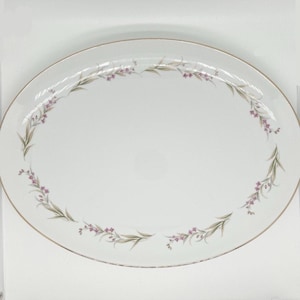 Vintage Fine China of Japan Oval Serving Plate Platter Prestige Pattern