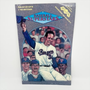 Vintage 90s Baseball Superstars Comic Book Nolan Ryan&#39;s 7 No Hitters