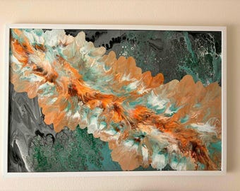 Lebendiges abstraktes Acrylbild / Wandkunst / Leinwand 24 '× 36 '