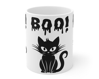 Spooky Cute Halloween Cat Mug