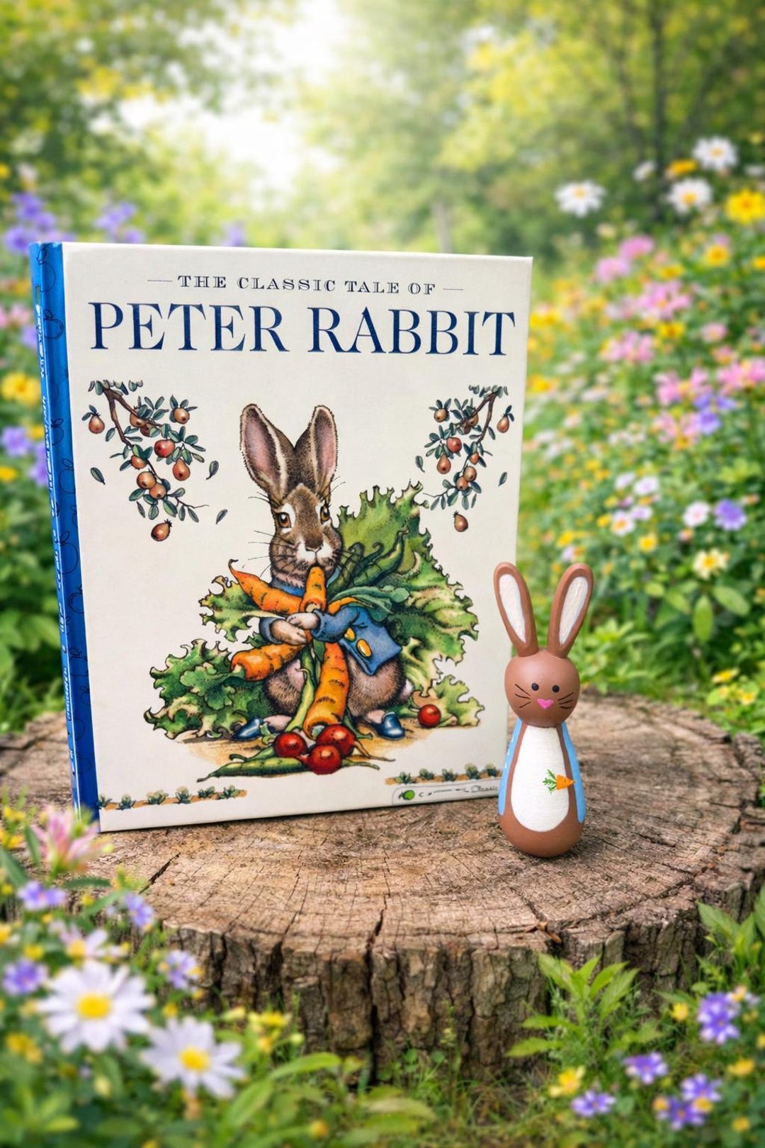 Peter Rabbit Book and Hand Painted Peg Set - Etsy