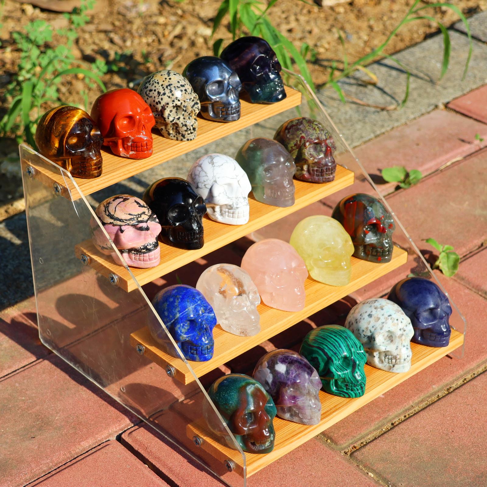 2'' Natural Crystal Skull，hand Carved Skull，quartz Crystal