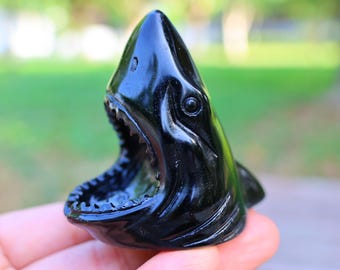 ブラックオブシディアンシャーク - Etsy 日本