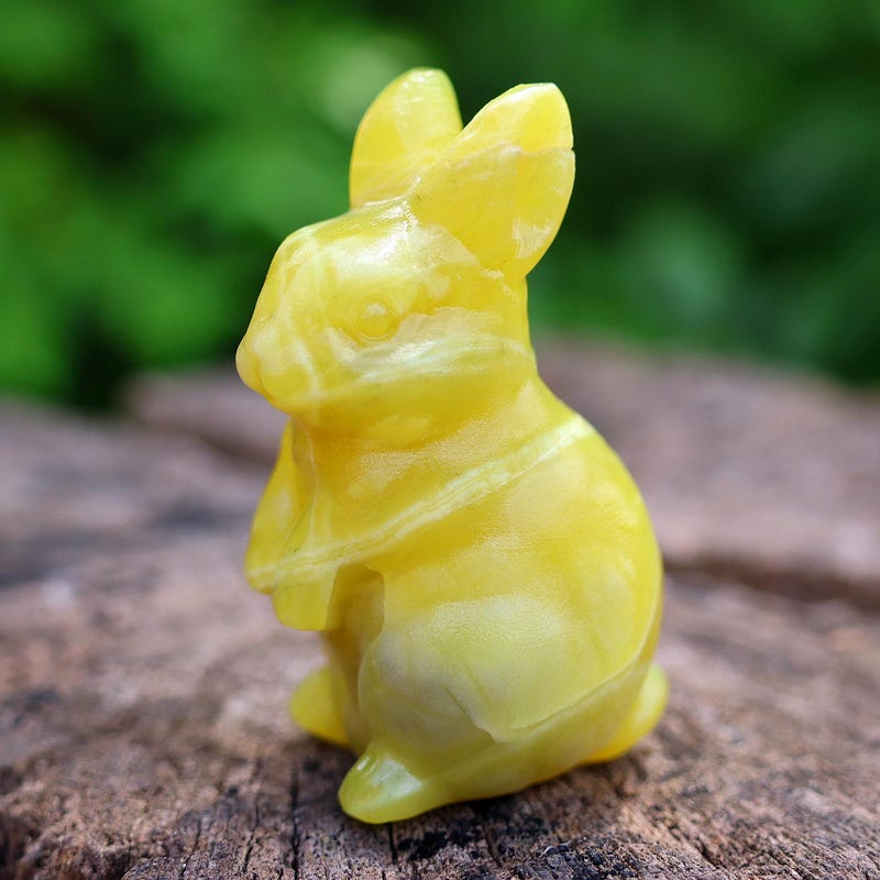 Yellow Jade Rabbit Jade Rabbit - Etsy
