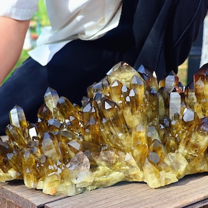 42.24lb Natural Smokey Quartz Cluster,crystal cluster,Citrine Quartz Cluster,Healing Cluster