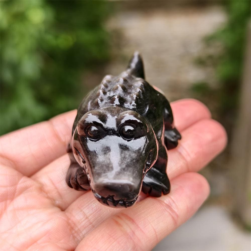 Silver Alligator Statue - Etsy