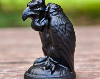 2.4" Natural obsidian Carved vulture,Crystal Carved vulture,vulture Carving,vulture Statue,Reiki Healing,Home decoration,Christmas Gifts