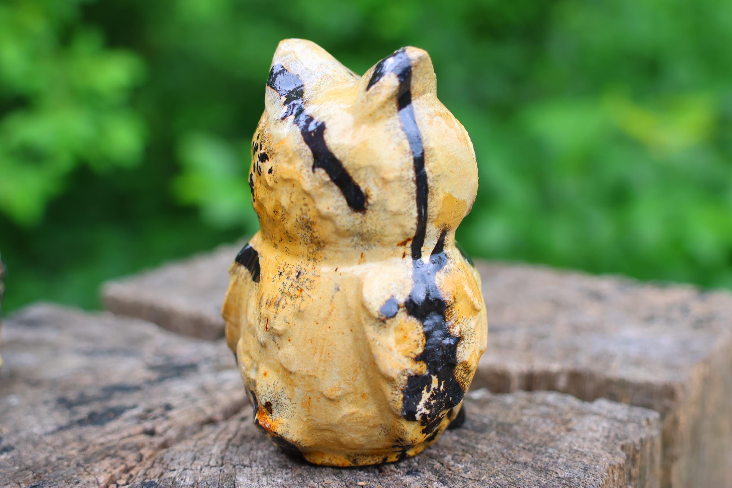 3インチの天然石彫刻フクロウ、水晶彫刻、フクロウの像 - Etsy 日本