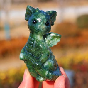 龍亀 ドラゴンタートル ロングイ オニキス 天然石製置物 5cm