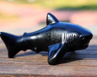 ブラックオブシディアンシャーク - Etsy 日本