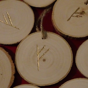 Fehu wooden prosperity talismans
