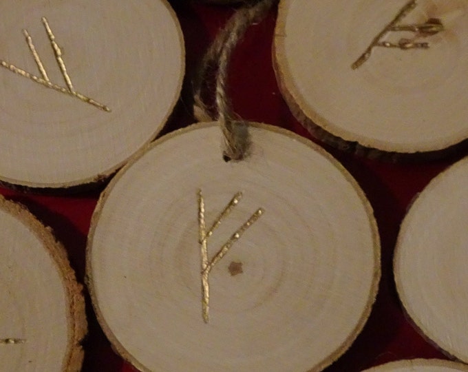 Fehu wooden prosperity talismans