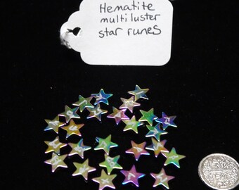 Hematite multiluster star runes