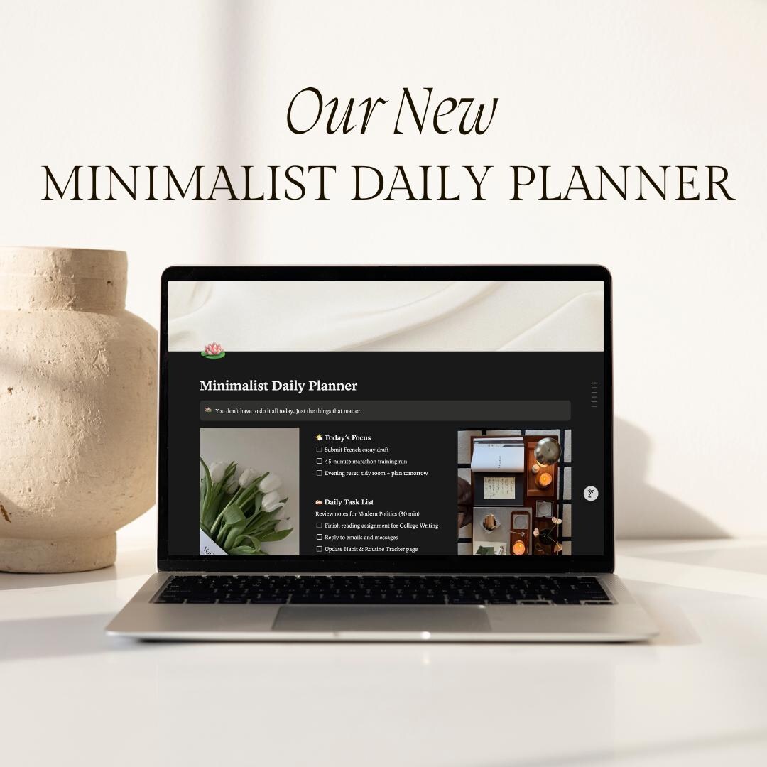 Minimalist Daily Planner Dashboard – Notion Template (digital Download ...