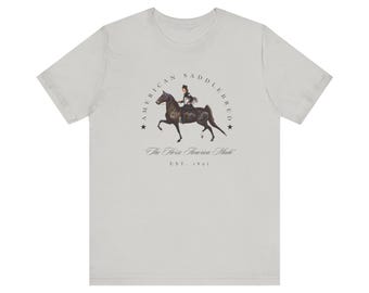 Vintage American Saddlebred uniseks katoenjersey T-shirt