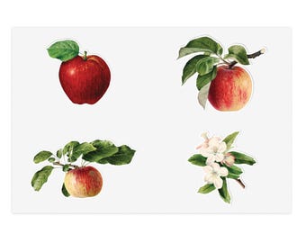 Vintage Apple Sticker Sheet