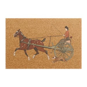 Vintage Pferdekutsche Fußmatte