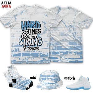 AJ 12 Melo Hard Times 3D T-Shirt Sweatshirt Socks Hat, Sneaker Matching Tee, Outfit To Match Sneaker, Gift for Sneakerhead