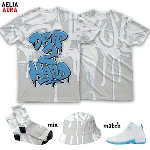 AJ 12 Melo Drip 2 Hard 3D T-Shirt Sweatshirt Socks Hat, Sneaker Matching Tee, Outfit To Match Sneaker, Gift for Sneakerhead