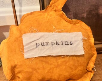 customizable handmade primitive country farmhouse rustic Halloween pumpkin bowl filler-Halloween tier tray decor-fall decoration-personalize