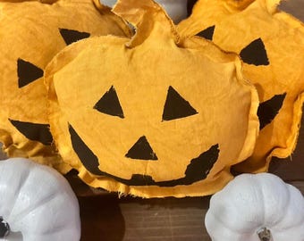 customizable handmade primitive country farmhouse Halloween jackolantern bowl filler-Halloween tier tray decor-rustic decoration-personalize