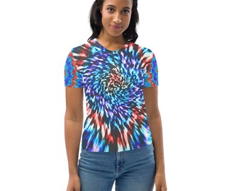 Blue Diamond Tye Dye Women's T-shirt