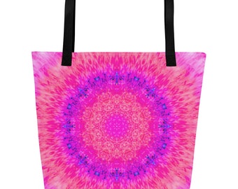 Bubblegum All-Over Print Large Tote Bag
