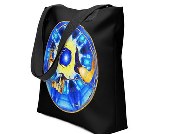 Skull on Black Tote bag