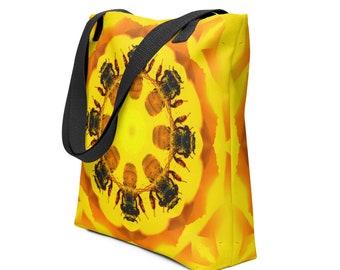 Yellow Rose Honeybee Tote bag