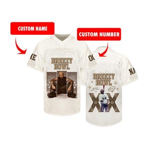 Personalized Chris Brown Tour Jersey, Breezy Bowl XX 2025 Football Jersey, Breezy Bowl XX 2025 Jersey, Chris Brown Shirt, Breezy Bowl Tee