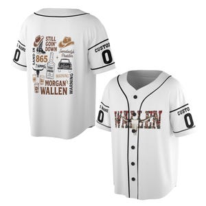 Wallen Western Country Baseball Jersey - Morgan Wallen Concert Mesh Shirt - 865 You Proof Silverado Design - Custom Name & Number