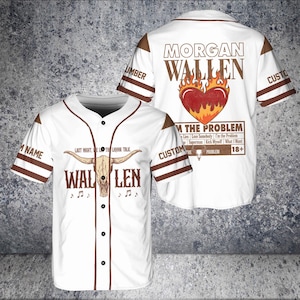 Morgan Wallen Baseball Jersey Shirt - I’m The Problem Country Music Tee - Western Concert Outfit, Fan Gift, Ships fast Perfect concert night