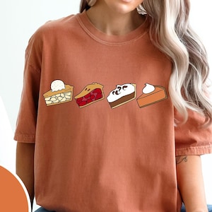 Comfort Colors Thanksgiving Pie Shirt, Pumpkin Pie Shirt,Thanksgiving Shirt,Fall Shirt, Cherry Pie Shirt, Apple Pie Shirt, Thanksgiving Gift