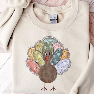 Turkey Sweatshirt, Thanksgiving Shirt,Cute Turkey Shirt,Vintage Fall Sweatshirt,Gift For Thanksgiving,Autumn Shirt,Thanksgiving Turkey Shirt