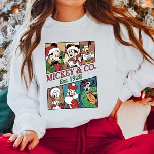 Disney & Co Est. 1928 Sweatshirt, Mickey and Friends Christmas Shirt, Disney Christmas Shirt,Christmas,All Disney Characters Christmas Shirt