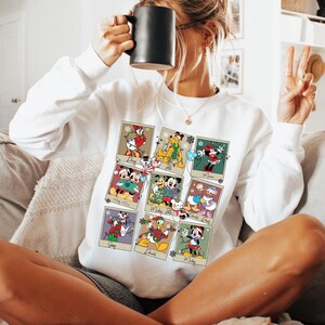 Christmas Mickey And Friends Polaroid Sweatshirt, Mickey Christmas Party Shirt,Mickey and Friends Youth Sweater,Retro Disney Christmas Shirt