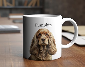 Gepersonaliseerde hondenmok | Aangepaste fotomok huisdier | Hondenkoffiekop | Ontwerpmok met hondengezicht | Aangepaste beker hondenportret | Cadeaumok huisdierliefhebber