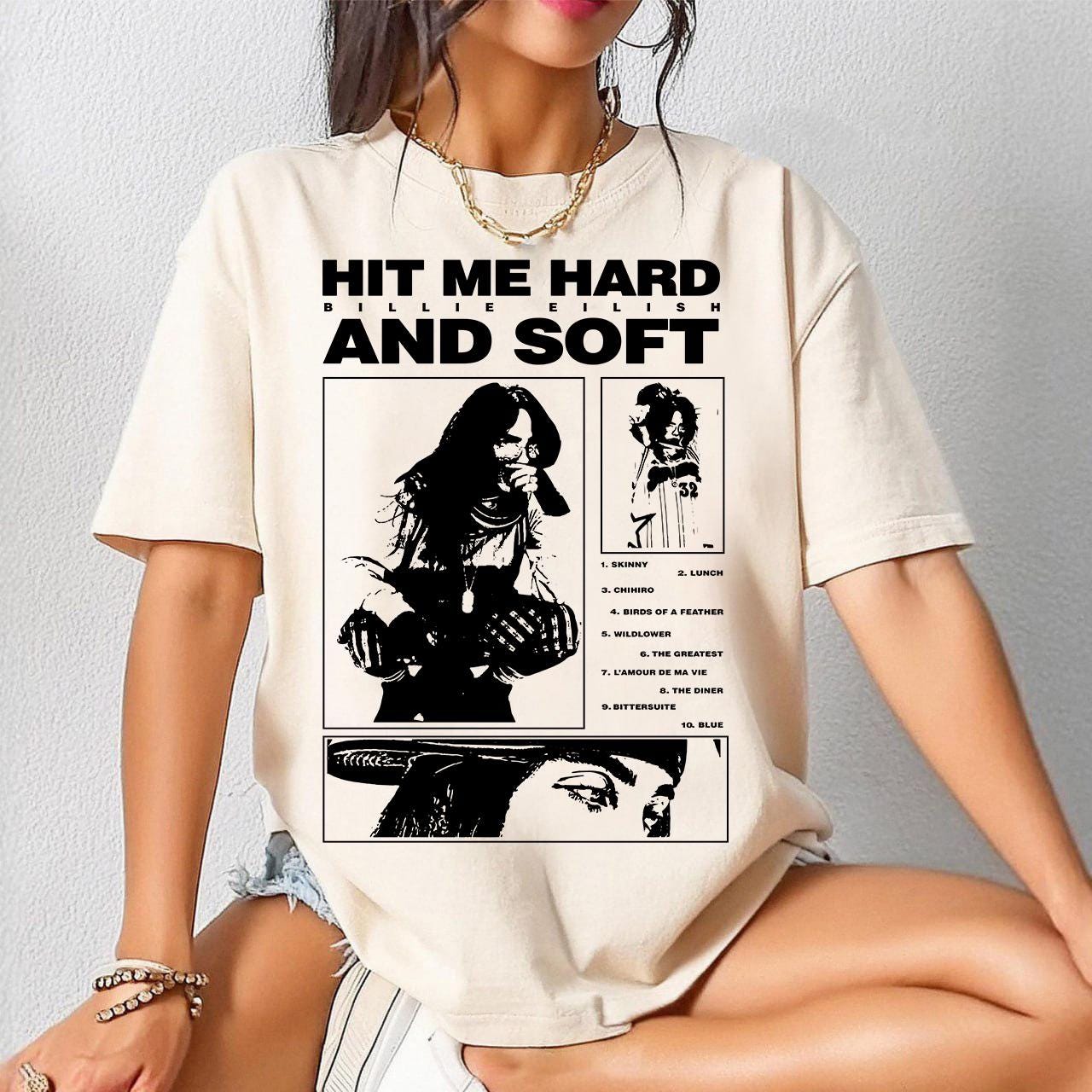 Billie Eilish Tシャツ ヒットミーハードアンドソフト ライブグッズ Billie Eilish Official Merch Hit Me Hard And Soft T-shirts