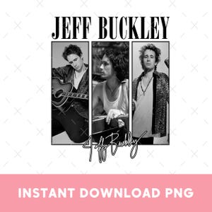 Jeff Buckley PNG Digital Download, Grace Album Fan Art for T-Shirts, Posters, Stickers & More, Vintage Bootleg Style File