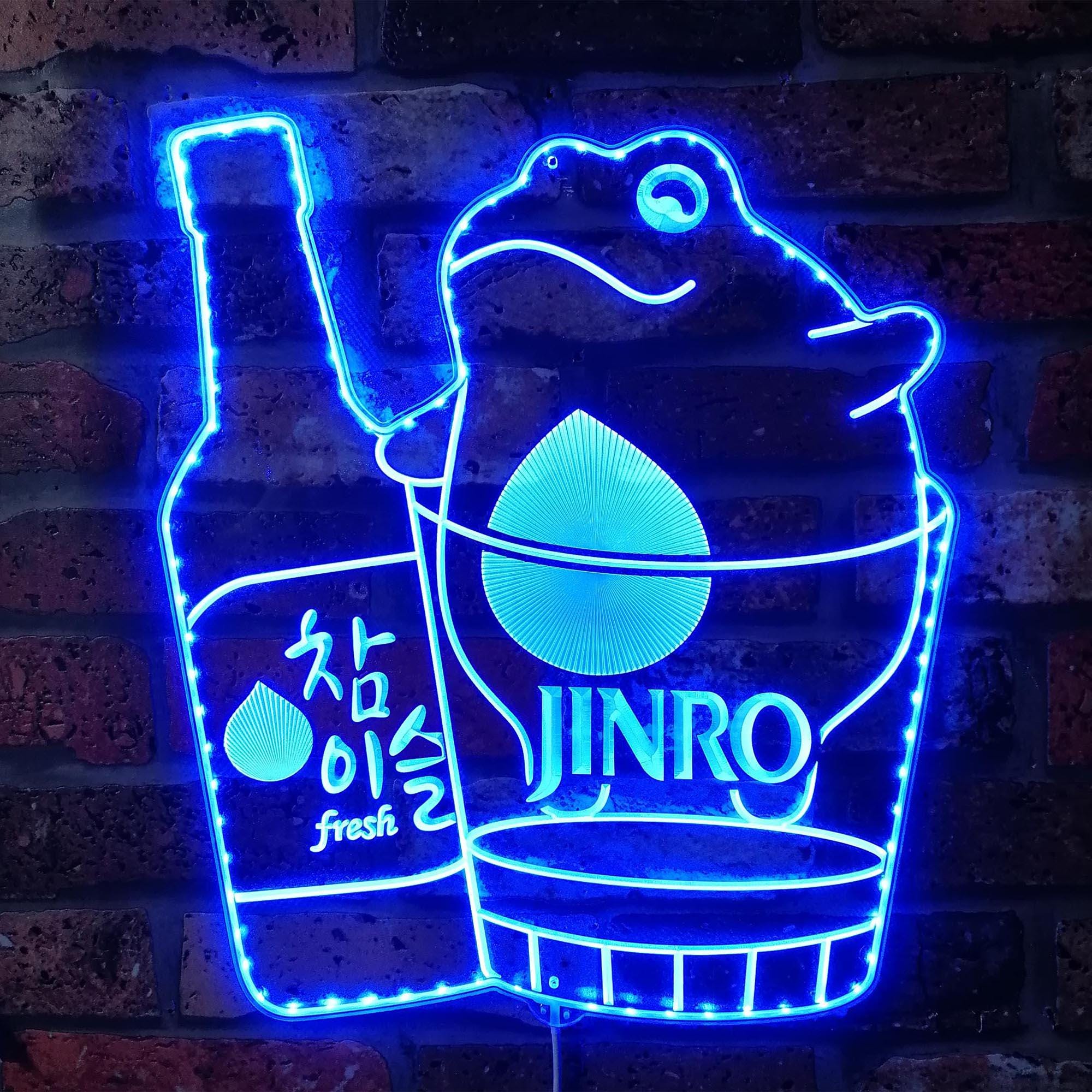 Jinro soju Korean Beer Neon LED Sign, Gift for Him, Home Bar Pub Decor Gifts