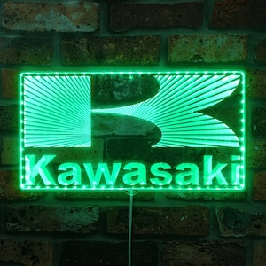 カワサキ Ninja LED ネオングリーンライトサイン 8x12 - Etsy 日本