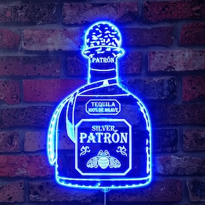 Patron Tequila 3D Style Night Light Neon LED Sign, Prezent dla Niego, Prezenty Dekoracyjne Do Domu Bar Pub