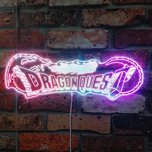 Dragon Quest 3D Style Night Light Sign, Dragon Quest Gifts, Video Game Room Decor Gifts, Gamertag Sign