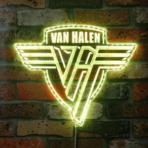 Van Halen 3D Style Night Light Neon LED Sign, Christmas Gifts, Party Decor Gifts