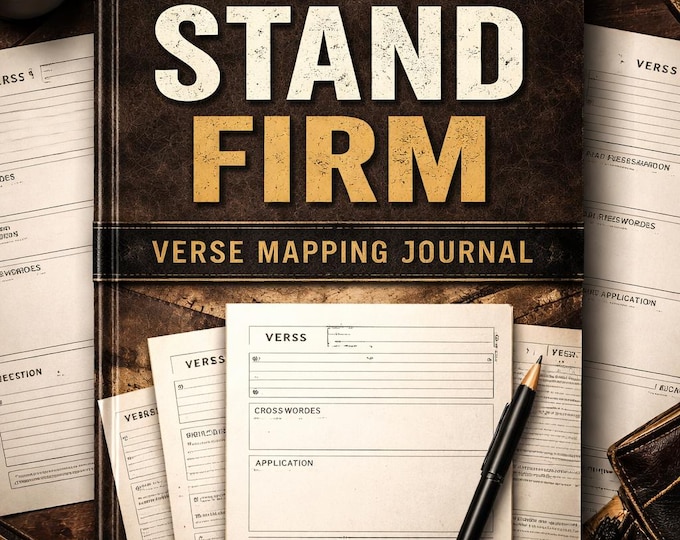 Christian Verse Mapping Journal for Men | Stand Firm Bible Study (Printable PDF)