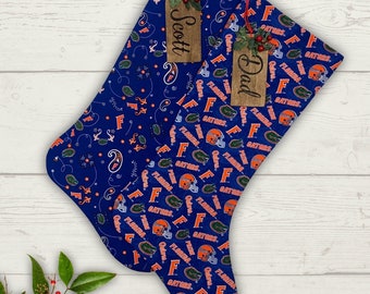UF Gator Christmas Stocking Personalized Gift Grad Stocking Name Tag Stocking Gift Him Present for College Student Sports Fan Alumni