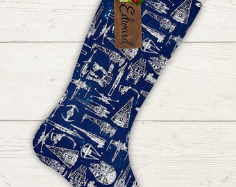 Star Wars Christmas Stocking Personalized Gift under 50 Stocking with Name Tag Stocking Gift for Him Present for Her Nerdy Gift Star Wars