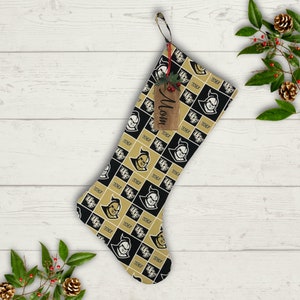 Florida Christmas Stocking Personalized Gift Grad Stocking with Name Tag Stocking Gift for Him Present for College Student Sports Fan UCF
