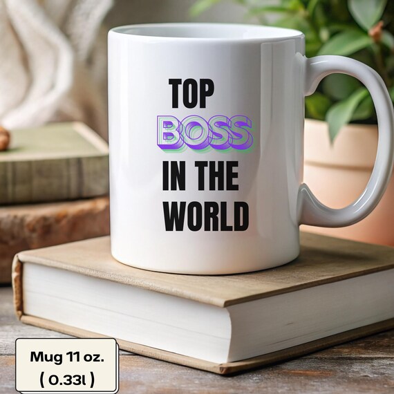 MoonWorks® Taza De Café, Diseño Del Mejor Jefe Del Mundo