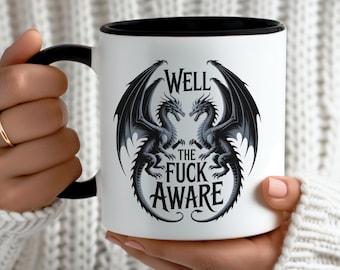 Fourth Wing Mug: Xaden Riorson Quote, Gothic Dragon Design